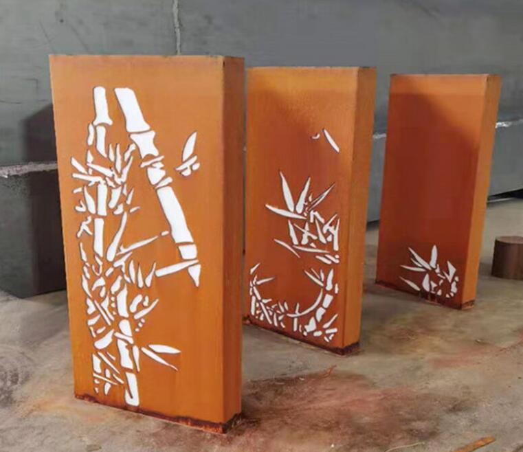 山丹锈钢板灯箱